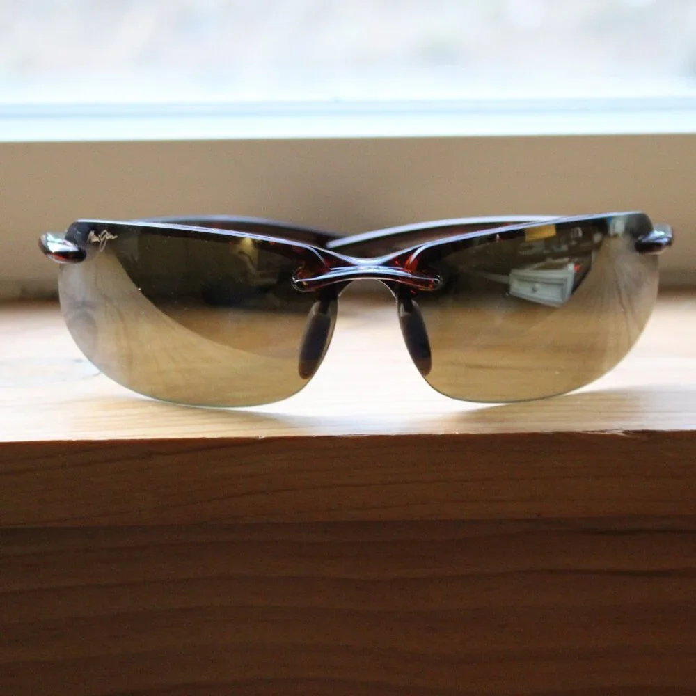 🎉3xHP🎉Maui Jim Banyans Polarized Rimless Sunglasses MJ-412-10 - Picture 8 of 10